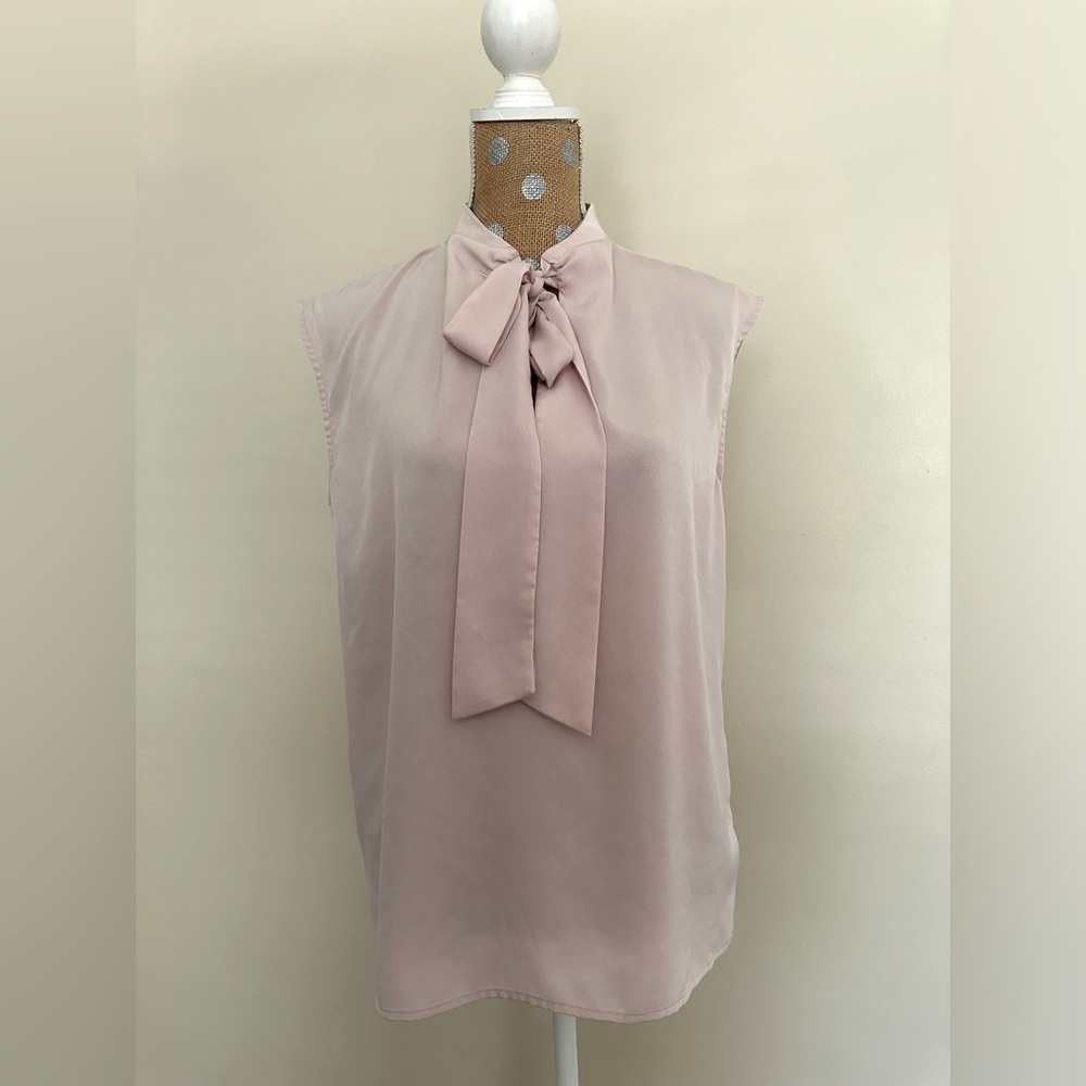 Express Silky PussyBow Sleeves Blouse light Pink